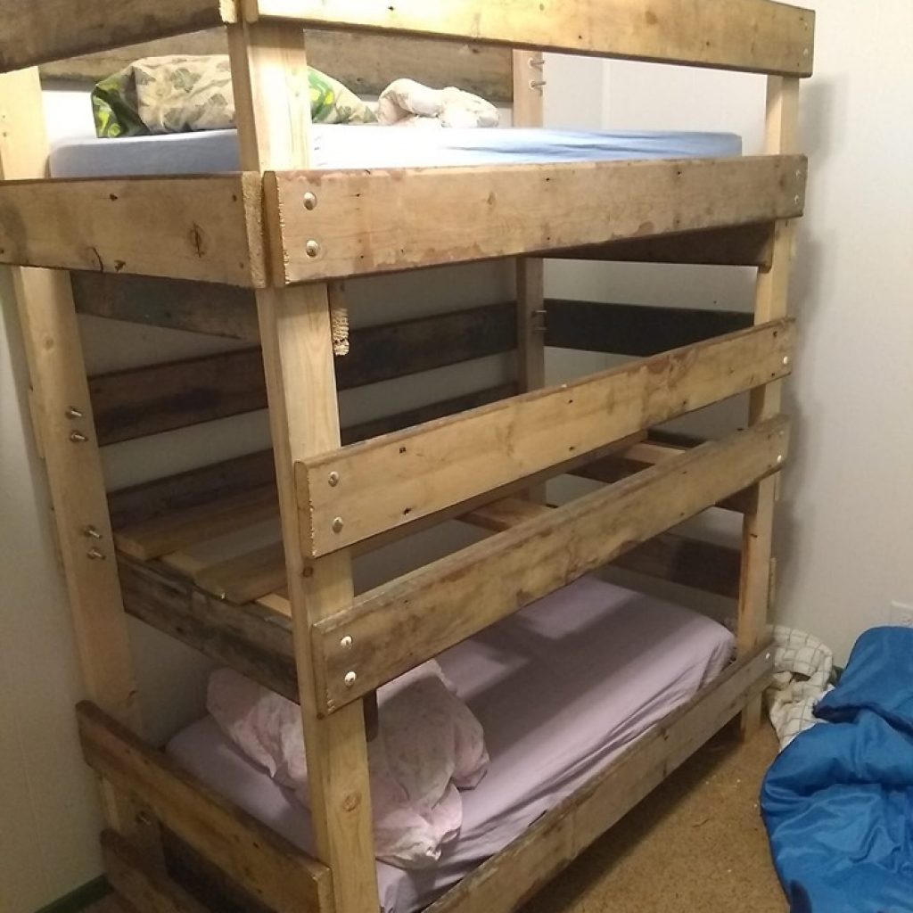 ThreeHigh Bunk Bed for Crib Mattresses Kade Wilkinson